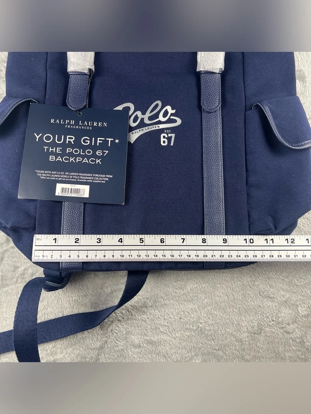 RALPH LAUREN Polo 67 Backpack Dark Blue School Gym Weekend Overnight Hiking Bag